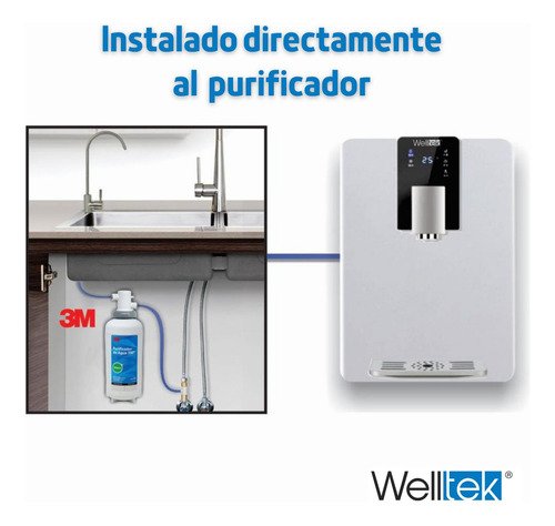 Welltek - Dispensador Agua Fría Y Caliente Compacto Para Muro Ó Pared