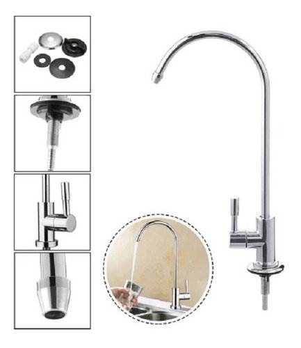 Welltek - Grifo Dispensador De Agua Para Tarja, Cocina, Filtro O Bomba